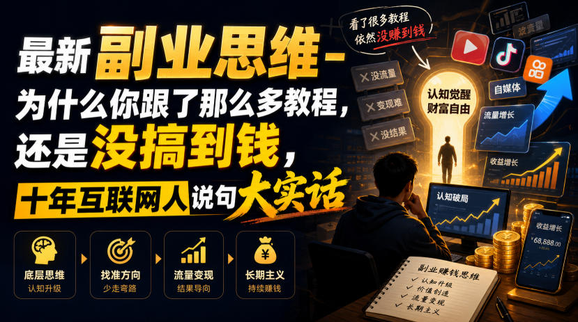 十年互联网人实话：左手做项目右手培训，两条腿走路才稳-猴哥资源站