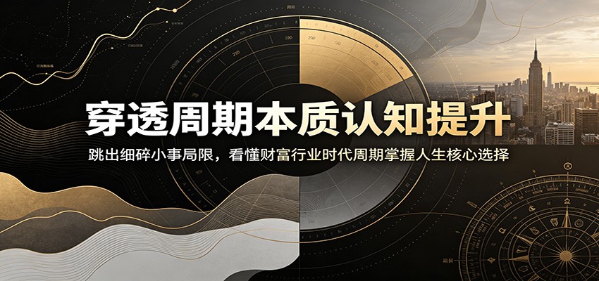 穿透周期本质认知提升，跳出琐事局限看懂时代行业财富周期，掌握人生核心选择-猴哥资源站