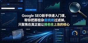 Google SEO新手快速入门课｜剔除无效繁杂知识点，直击排名提升核心实操，零基础快速吃透海外搜索优化（中英双语字幕）-猴哥资源站