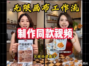 无限画布工作流拆解,一键复刻爆款带货视频实操搭建小白也能轻松上手-猴哥资源站