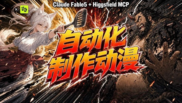 Claude Fable 5×Higgsfield MCP：AI自动化动漫制作完整工作流-猴哥资源站