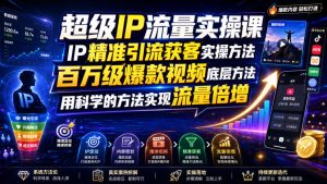 超级IP流量实操:精准引流获客×百万爆款底层方法,用科学实现流量倍增-猴哥资源站
