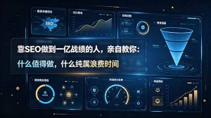 亿级战绩实战SEO特训课|行业大佬亲授核心排名逻辑,过滤无效操作,零基础直达有效优化,配套双语字幕完整版教学-猴哥资源站