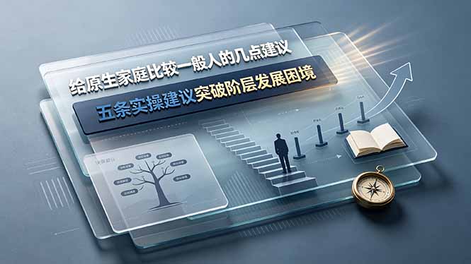 原生普通家庭破局成长付费专栏｜5条落地实操建议，补齐资源与人脉短板，突破阶层发展困境-猴哥资源站
