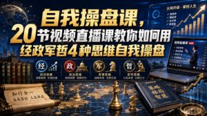 自我操盘课拆解，经政军哲四种思维构建个人发展完整操作系统-猴哥资源站