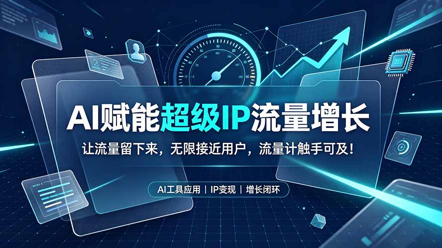 AI赋能超级IP流量增长：让流量留下来，无限接近用户，流量触手可及-猴哥资源站