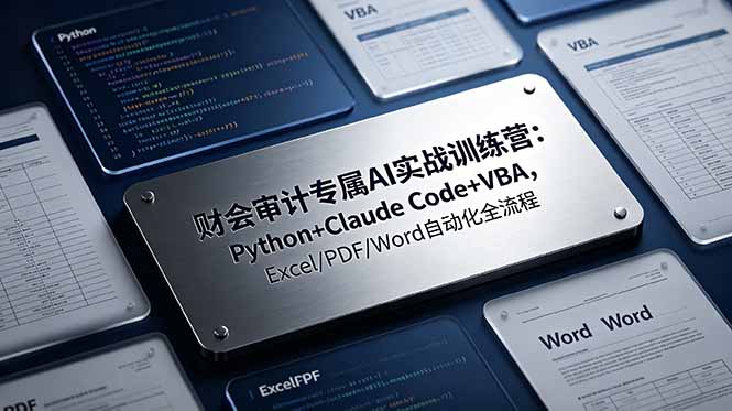 财会审计AI自动化实战：Python+Claude Code+VBA，从零开发你的专属办公工具箱-猴哥资源站
