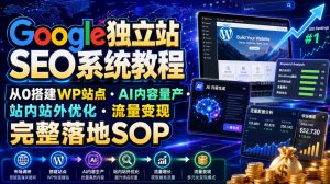 Google独立站SEO系统课:从0搭建WP·AI内容量产·站内站外优化·流量变现完整SOP-猴哥资源站