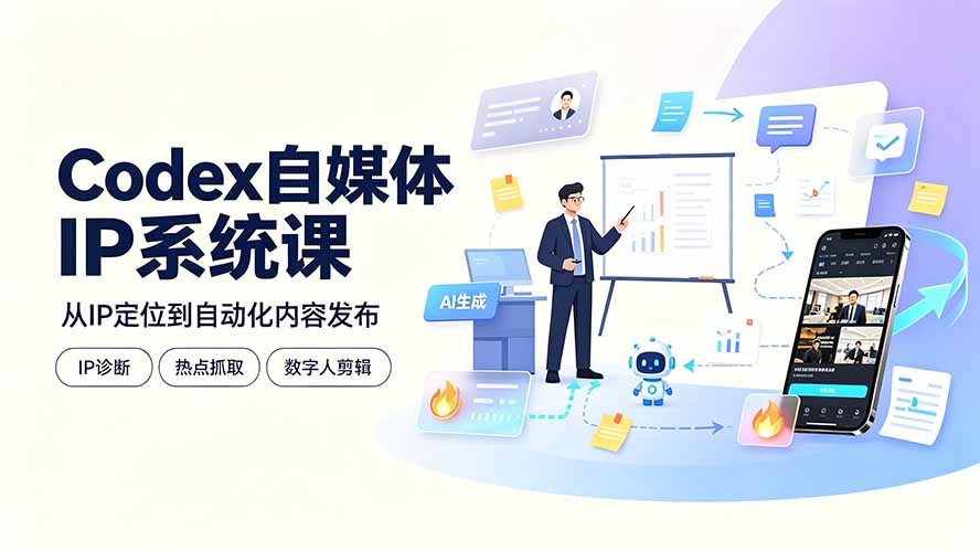 Codex驱动自媒体IP全自动运营，热点抓取+爆款复刻+多平台发布-猴哥资源站