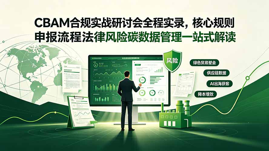 CBAM合规实战研讨会全程实录，核心规则申报流程法律风险碳数据管理一站式解读-猴哥资源站