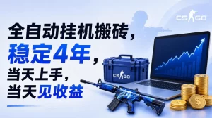 CSGO全自动挂机捡漏:稳定4年,当天上手当天见收益-猴哥资源站