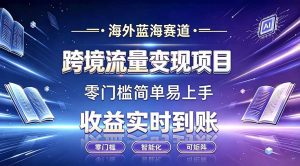 海外蓝海赛道:跨境流量变现,零门槛简单易上手,收益实时到账-猴哥资源站
