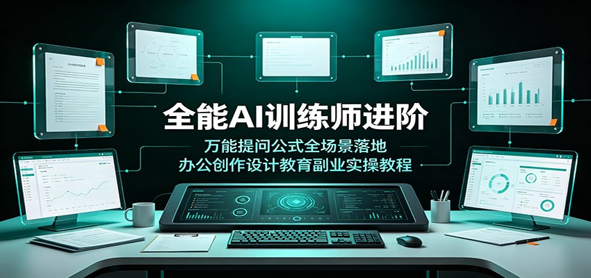 全能AI训练师进阶：万能提问公式全场景落地，办公创作设计副业一站式掌握-猴哥资源站