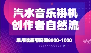 汽水音乐挂机项目,独家新技术月入6k-1W,全自动运行可矩阵-猴哥资源站