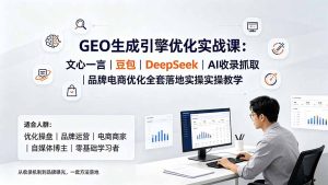 GEO生成引擎优化:文心一言·豆包·DeepSeek全平台收录实战-猴哥资源站