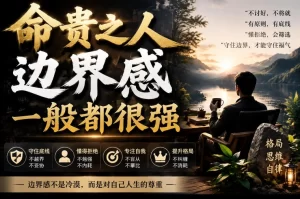 命贵之人,边界感一般都很强:5个维度重塑你的内在秩序-猴哥资源站