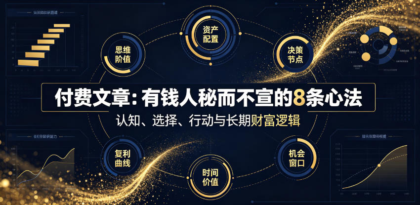 有钱人秘而不宣的8条心法：守财比赚钱更难，智慧决定财富能留多久-猴哥资源站