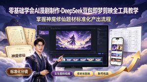 DeepSeek豆包即梦剪映全工具,神魔修仙AI漫剧标准化量产-猴哥资源站