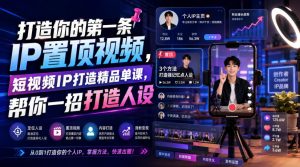 打造你的第一条IP置顶视频，AI辅助+12个人物标签一招搞定人设-猴哥资源站