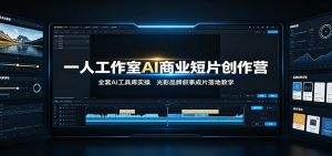 一人AI商业短片:全套工具库×光影叙事×品牌成片落地-猴哥资源站