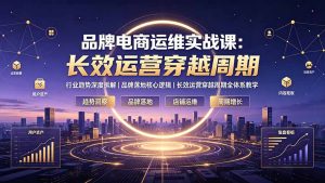 品牌电商运维实战课,行业趋势深度拆解+品牌落地核心逻辑+长效运营穿越周期-猴哥资源站
