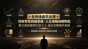 自我操盘实战课拆解,经政军哲四维思维+人生周期战略势能打造个人成长完整操作系统-猴哥资源站