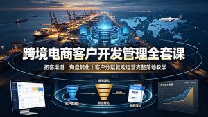 跨境电商客户开发管理,拓客渠道+询盘转化+客户分层复购完整落地-猴哥资源站