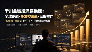 千川全域投流实操,全域逻辑+ROI控消耗+品牌推广+商品卡乘方-猴哥资源站