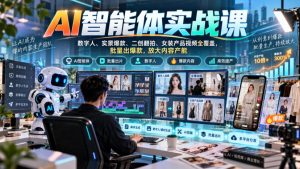 《AI智能体批量出片实战:数字人+实景爆款+二创翻拍全覆盖》-猴哥资源站