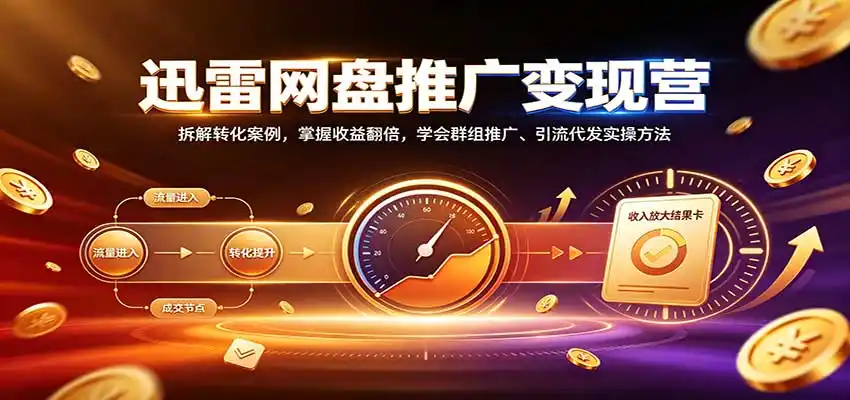 《网盘拉新推广实战体系，零基础掌握群组引流与代发，稳定放大收益》-猴哥资源站