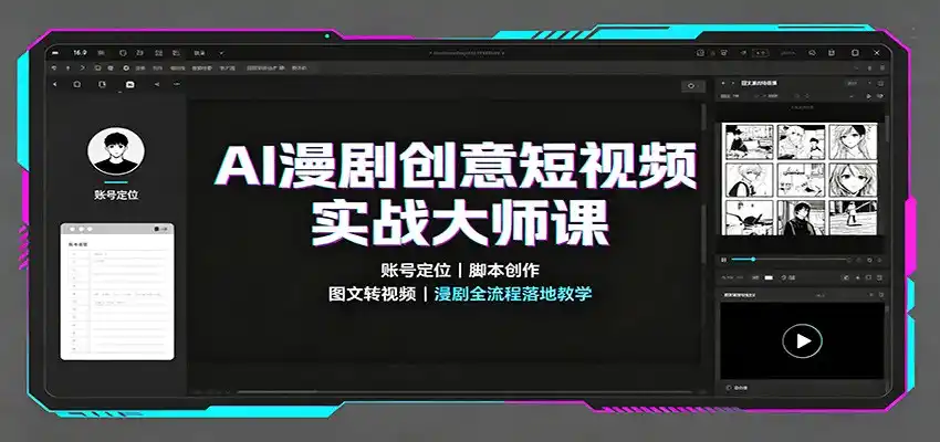 《AI漫剧+创意短视频全流程实操，零基础也能批量产出爆款作品》-猴哥资源站