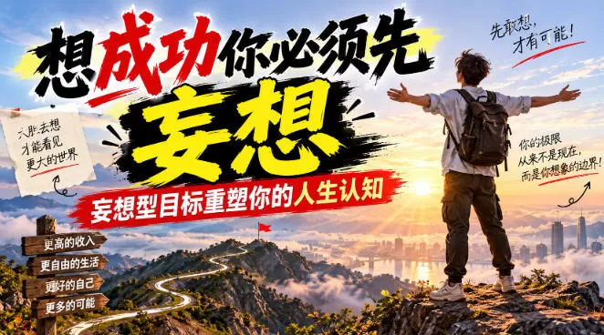 《妄想型目标设定全攻略，打破线性努力陷阱，重构人生成长底层逻辑》-猴哥资源站
