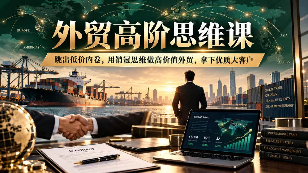 《16年外贸销冠思维实战：跳出低价内卷拿下高利润大客户》-猴哥资源站