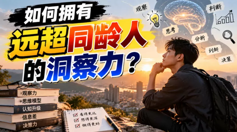 《5大实战心法，教你练就远超同龄人的洞察力》-猴哥资源站