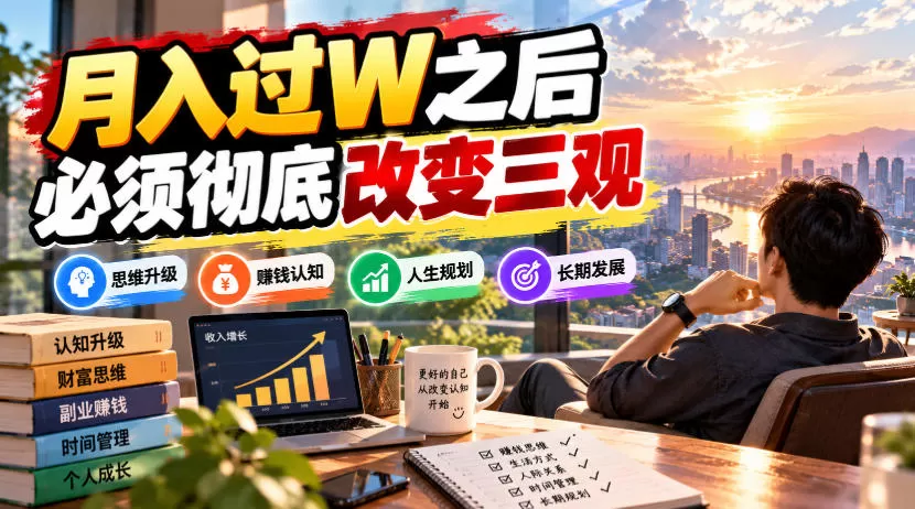 《月入过万后必改的6个认知，普通人翻身的底层逻辑全拆解》-猴哥资源站