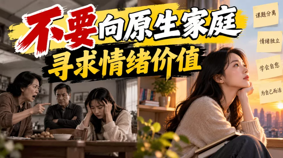 《停止向原生家庭索取情绪价值，这套自救心法让你彻底断奶》-猴哥资源站