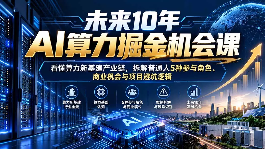 《AI算力掘金实战：看懂行业找准定位，抢占未来10年财富先机》-猴哥资源站