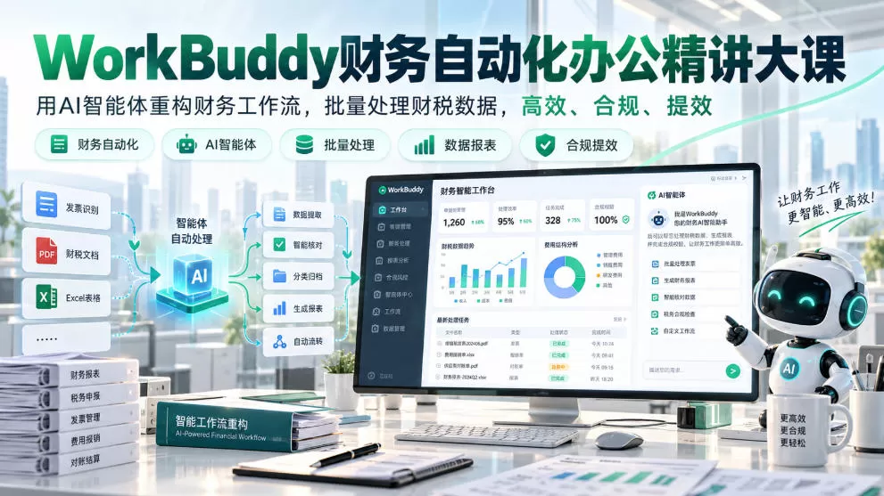 《财务人AI自动化实战：批量做表出报告，告别加班对账》-猴哥资源站