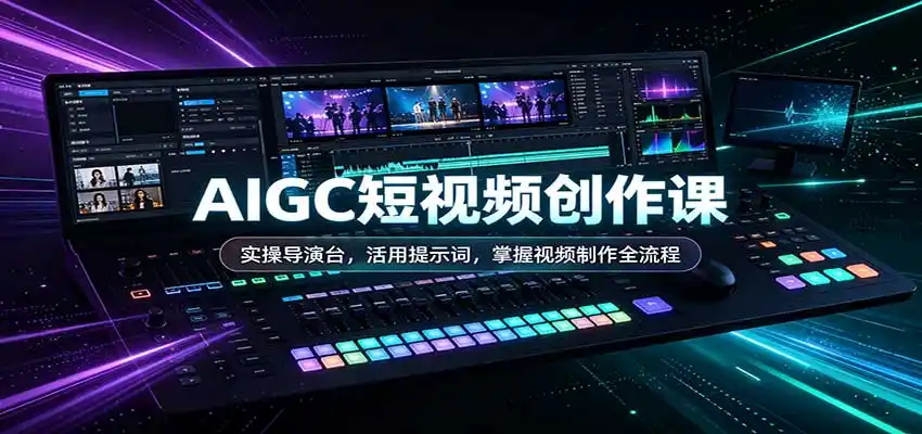 《AI视频全流程落地，导演台实操+分镜模板，零基础批量出片》-猴哥资源站