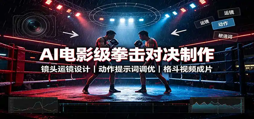 《AI拳击对决视频全流程实操，零基础也能批量产出高燃格斗短片》-猴哥资源站