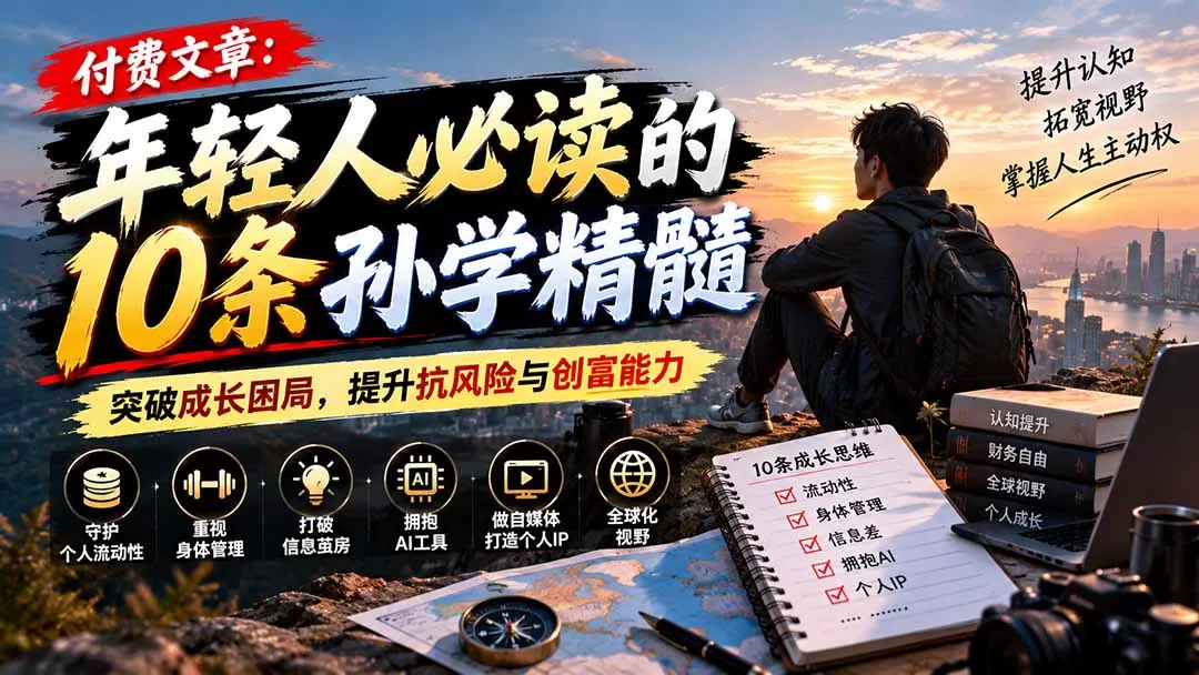 《10条成长思维拆解：跳出认知困局，普通人也能掌握人生主动权》-猴哥资源站