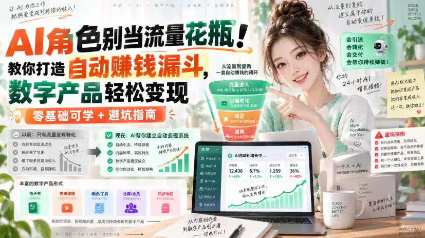 《AI角色销售系统全拆解，自动成交数字产品零基础可落地》-猴哥资源站