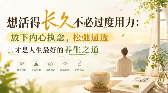 付费文章:想活得长久不必过度用力:放下内心执念,松弛通透才是人生最好的养生之道-猴哥资源站