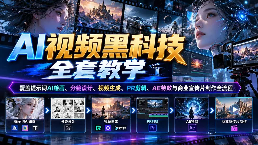 《AI视频全流程实战：从零基础到商业接单的完整变现体系》-猴哥资源站