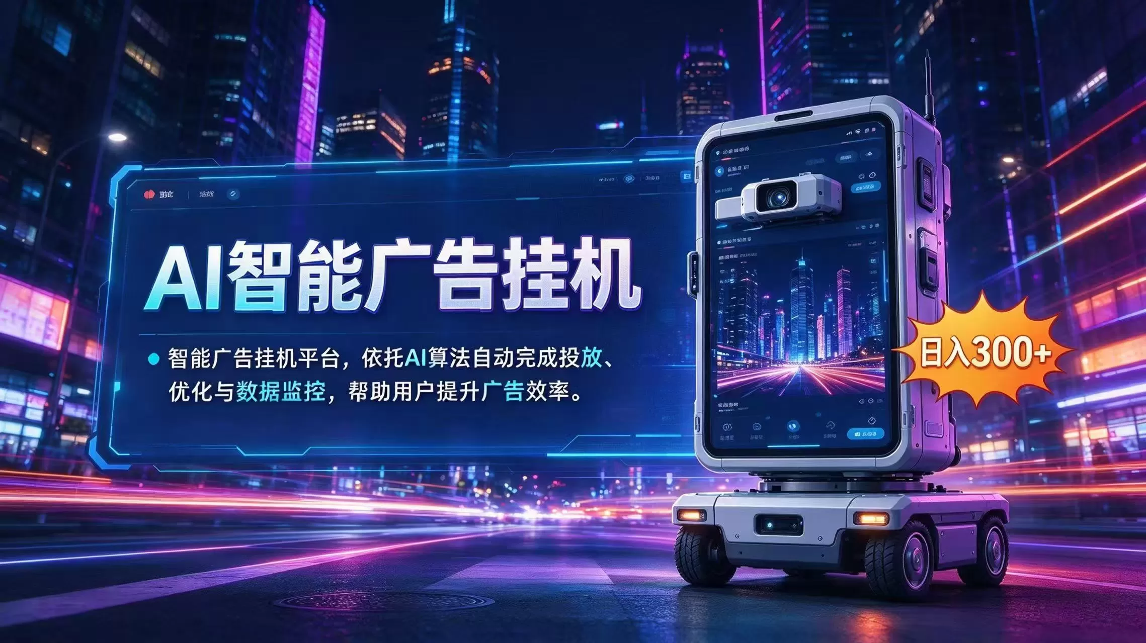 《AI广告挂机全自动，24小时无人值守日入300+副业攻略》-猴哥资源站