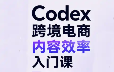 《Codex跨境电商AI内容实战，零基础15秒短视频脚本日更50条》-猴哥资源站