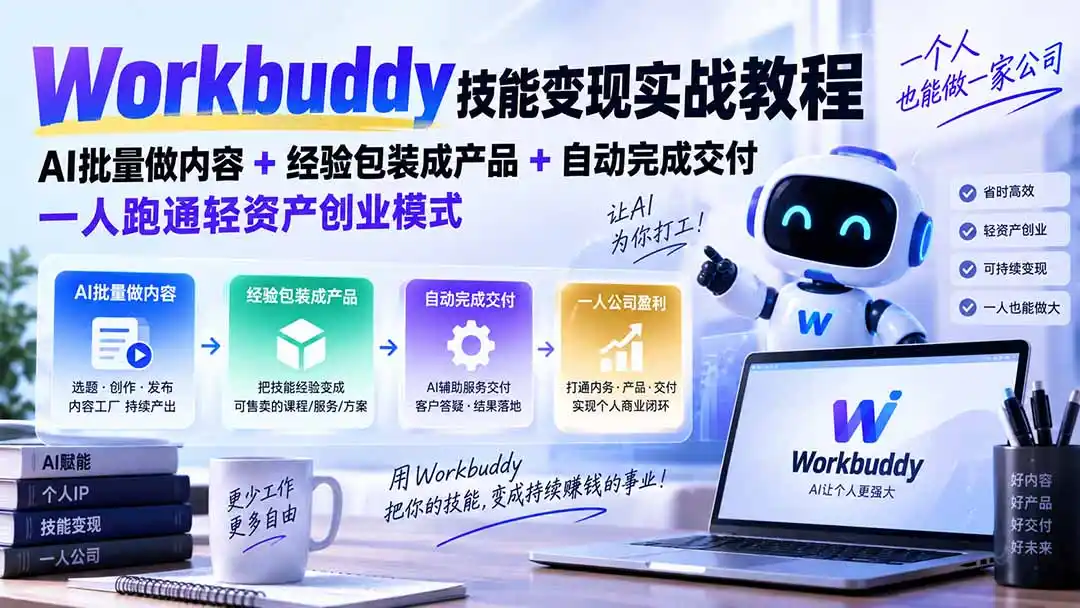 《AI个人创业全栈实战：一人公司闭环，经验变产品自动交付》-猴哥资源站