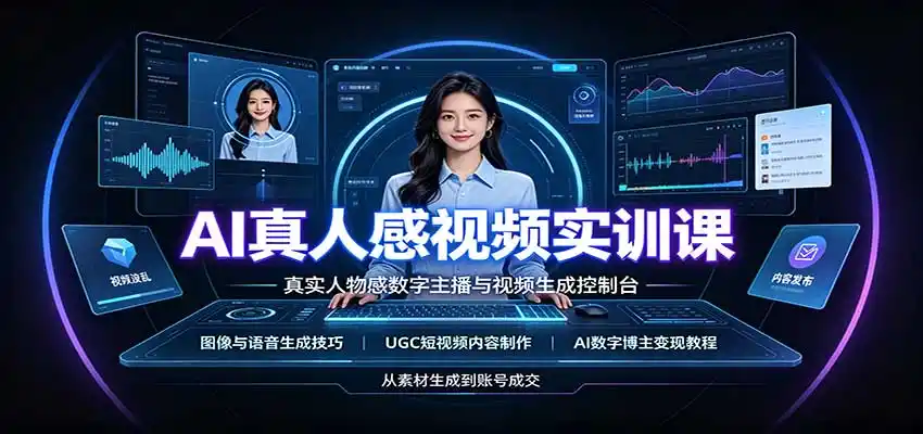 《AI虚拟博主实战全攻略：低成本打造高真人感内容，海外平台稳定变现》-猴哥资源站