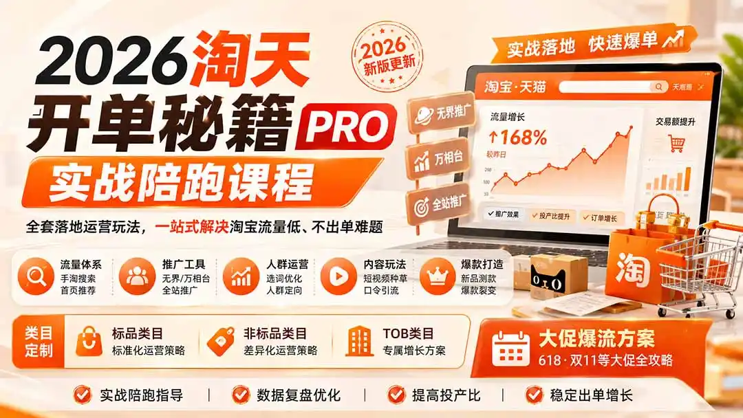 💡 你是不是也在为淘宝店铺流量发愁，投了钱却看不到订单？-猴哥资源站