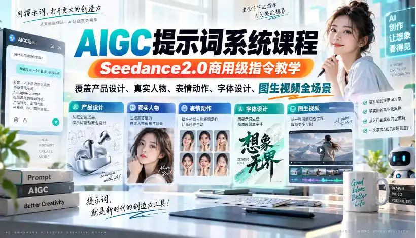 《Seedance2.0商用提示词全攻略,零基础出图质感碾压同行》-猴哥资源站